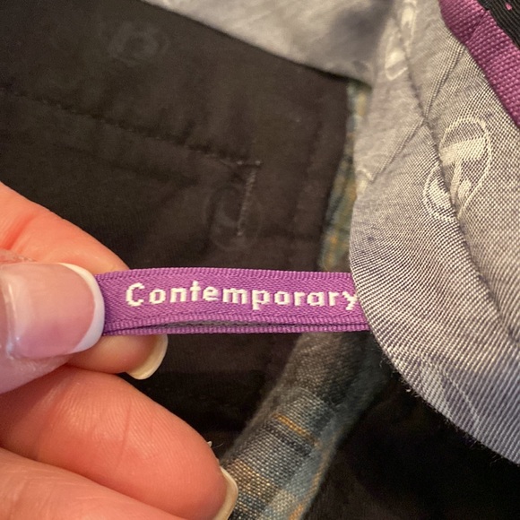 Hiltl Mens Gray Charcoal Tan Plaid Shorts / Flat Front Panel / Size 34 - Picture 16 of 16